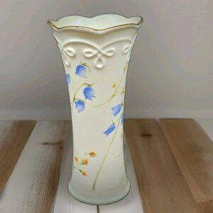 Lenox Gold Rim BluebellS & Rosebud Porcelain 5.5" Bud Vase NWT Wild Flowers Boho